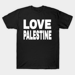 LOVE PALESTINE - White - Front T-Shirt